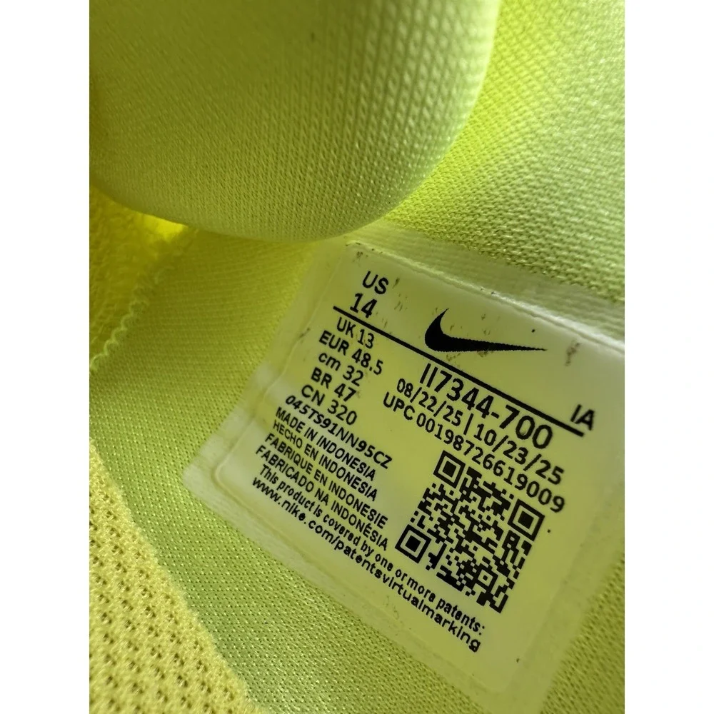 Nike Diamond Standout MCS Mens Sz 14 Volt Ice Yellow Baseball Cleats II7344-700